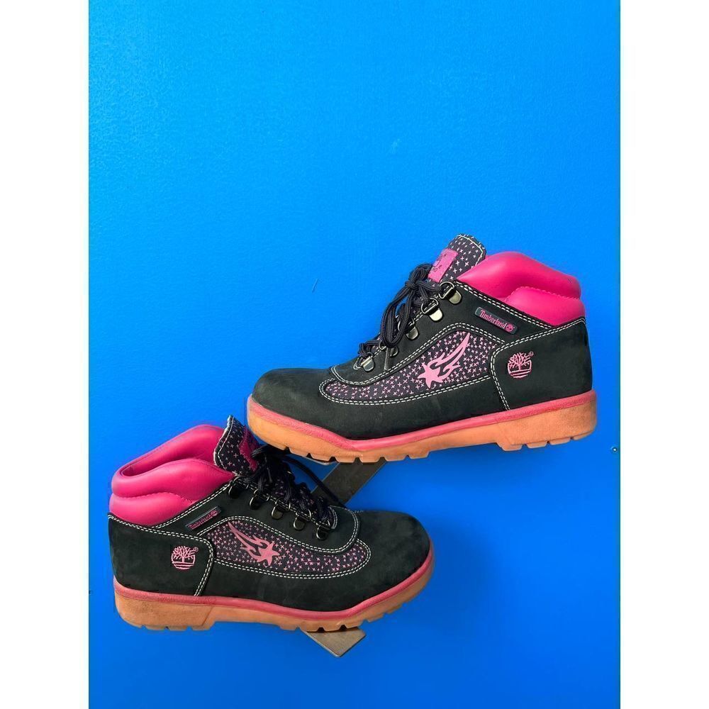 Timberland Nubuck Blue/Pink Womans Boots Size 6 #24961M